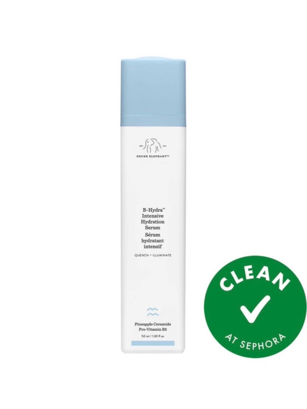 Drunk Elephant B-Hydra Intensive Hydration Serum - Light Blue and White